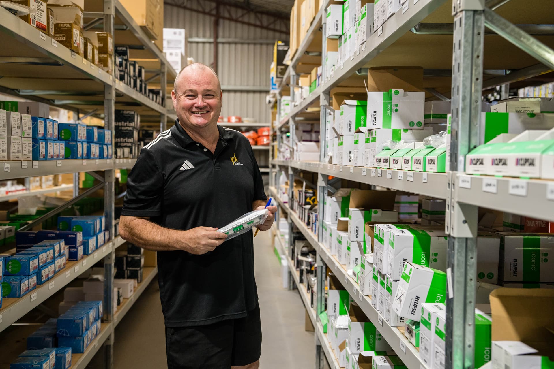 Warehouse with electrical supplies